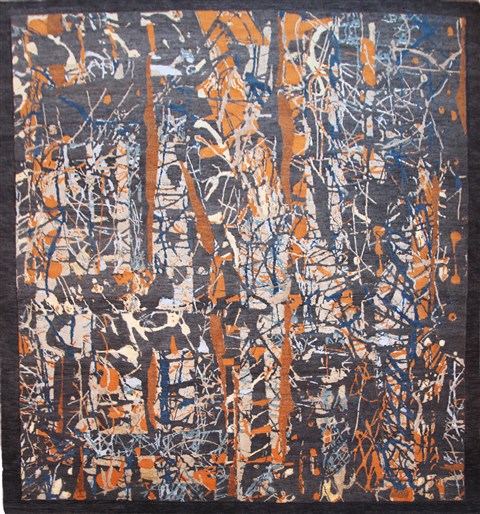 Modern Grey Square Hand Knotted 10 X 10  Area Rug 151-18842 Image 0