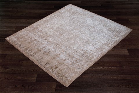 Indo-Nepal Beige Square Hand Knotted 10 X 10  Area Rug 151-18843 Image 3