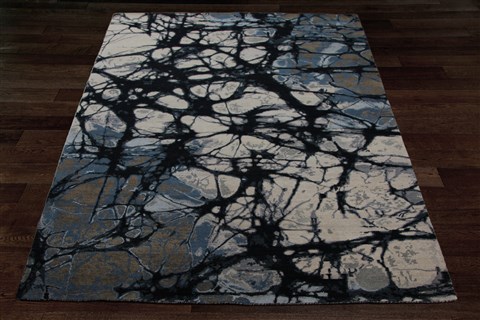 Modern White Hand Knotted 80 X 100  Area Rug 151-18844 Image 8