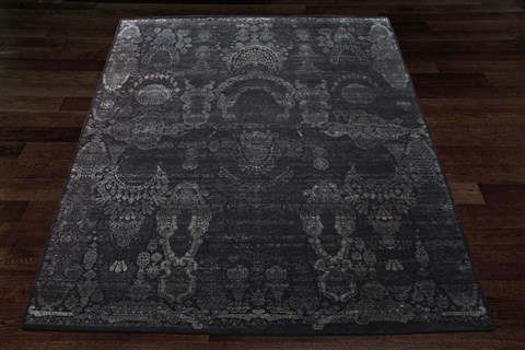 Modern Black Square Hand Knotted 10 X 10  Area Rug 151-18845 Image 6