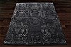 Modern Black Square Hand Knotted 10 X 10  Area Rug 151-18845 Thumb 6