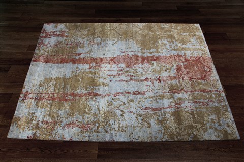 Indo-Nepal Multicolor Square Hand Knotted 10 X 10  Area Rug 151-18846 Image 2