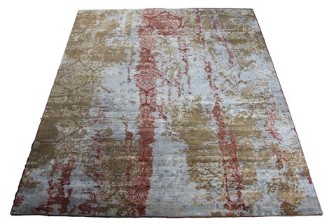 Indo-Nepal Multicolor Square Hand Knotted 10 X 10  Area Rug 151-18846 Image 5