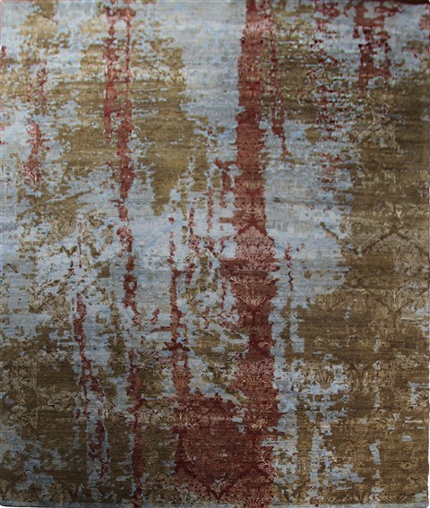 Indo-Nepal Multicolor Square Hand Knotted 10 X 10  Area Rug 151-18846 Image 0