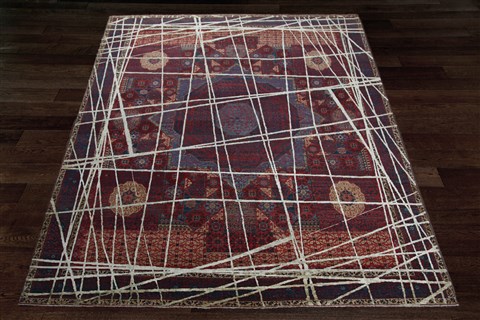 Modern Red Square Hand Knotted 10 X 10  Area Rug 151-18847 Image 8