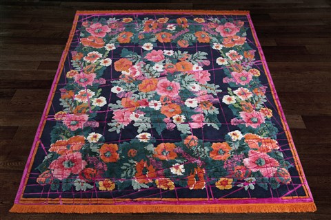 Modern Purple Hand Knotted 80 X 100  Area Rug 151-18848 Image 1
