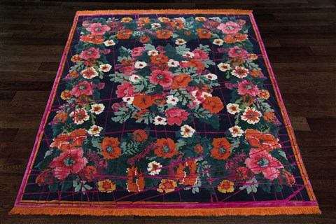 Modern Purple Hand Knotted 80 X 100  Area Rug 151-18848 Image 14