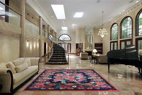 Modern Purple Hand Knotted 80 X 100  Area Rug 151-18848 Image 2