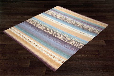 Indo-Nepal Multicolor Hand Knotted 80 X 100  Area Rug 151-18850 Image 8