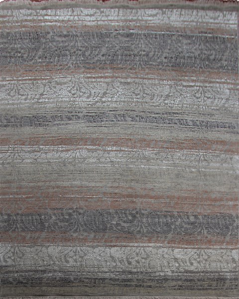 Indo-Nepal Grey Hand Knotted 80 X 96  Area Rug 151-18852 Image 0