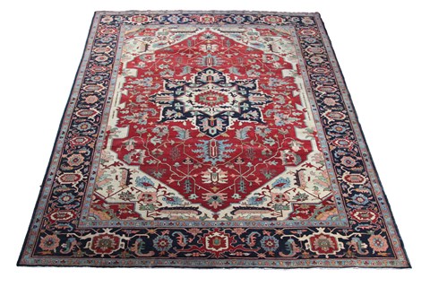 Serapi Red Square Hand Knotted 10 X 10  Area Rug 151-18856 Image 7