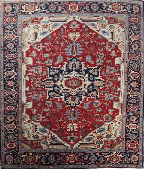 Serapi Red Square Hand Knotted 10 X 10  Area Rug 151-18856 Image 0