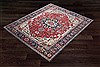 Serapi Red Square Hand Knotted 10 X 10  Area Rug 151-18856 Thumb 1