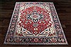 Serapi Red Square Hand Knotted 10 X 10  Area Rug 151-18856 Thumb 6