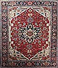 Serapi Red Square Hand Knotted 10 X 10  Area Rug 151-18856 Thumb 0