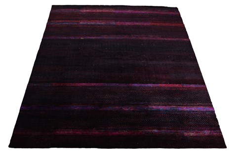 Modern Black Hand Knotted 80 X 100  Area Rug 151-18857 Image 6