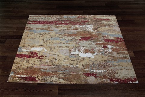 Modern Beige Hand Knotted 80 X 100  Area Rug 151-18860 Image 7