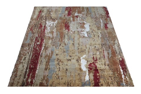 Modern Beige Hand Knotted 80 X 100  Area Rug 151-18860 Image 10