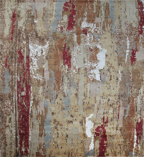 Modern Beige Hand Knotted 80 X 100  Area Rug 151-18860 Image 0