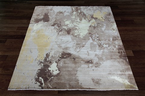 Modern Grey Hand Knotted 80 X 100  Area Rug 151-18863 Image 6