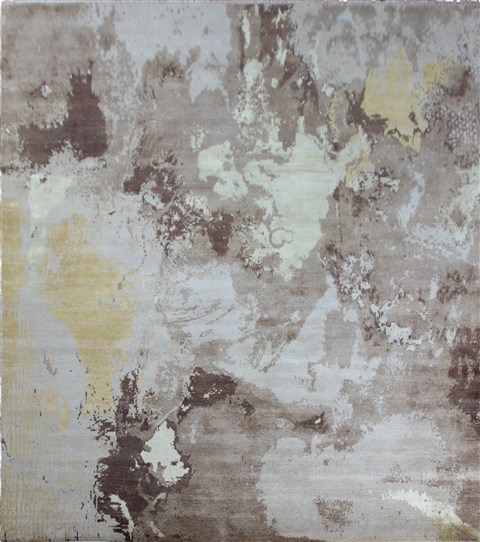 Modern Grey Hand Knotted 80 X 100  Area Rug 151-18863 Image 0