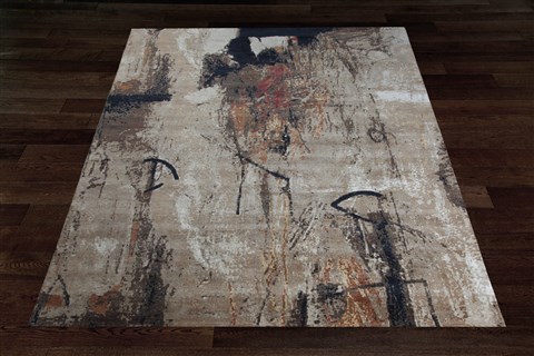 Modern Brown Hand Knotted 80 X 100  Area Rug 151-18864 Image 6