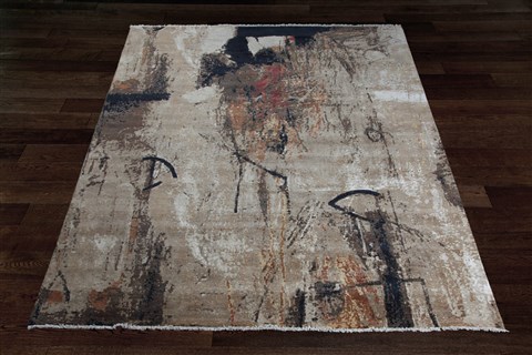 Modern Brown Hand Knotted 80 X 100  Area Rug 151-18864 Image 7