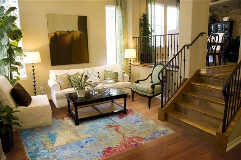 Modern Multicolor Hand Knotted 80 X 100  Area Rug 151-18866 Image 3