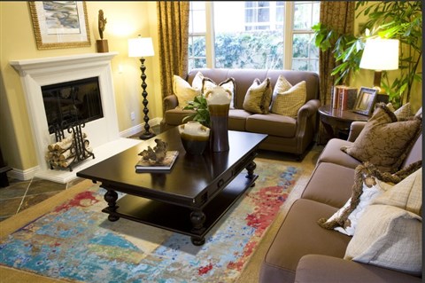 Modern Multicolor Hand Knotted 80 X 100  Area Rug 151-18866 Image 2