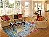 Modern Multicolor Hand Knotted 80 X 100  Area Rug 151-18866 Thumb 4