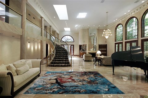 Modern Multicolor Hand Knotted 80 X 100  Area Rug 151-18867 Image 1