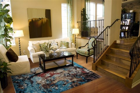 Modern Multicolor Hand Knotted 80 X 100  Area Rug 151-18867 Image 3