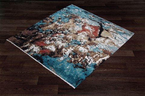 Modern Multicolor Hand Knotted 80 X 100  Area Rug 151-18867 Image 8