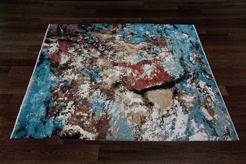 Modern Multicolor Hand Knotted 80 X 100  Area Rug 151-18867 Image 9