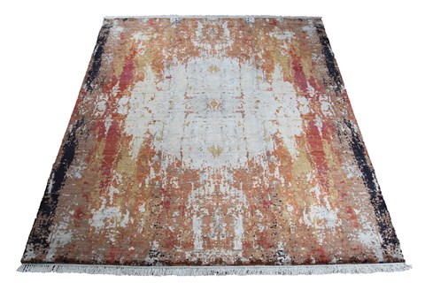 Modern Multicolor Square Hand Knotted 10 X 10  Area Rug 151-18868 Image 2