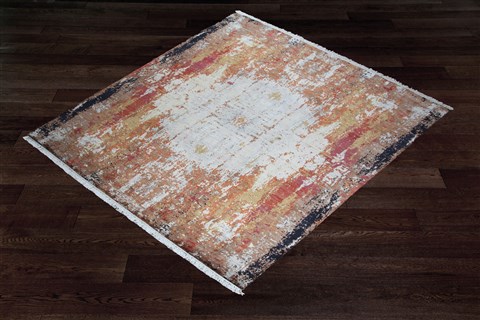 Modern Multicolor Square Hand Knotted 10 X 10  Area Rug 151-18868 Image 3