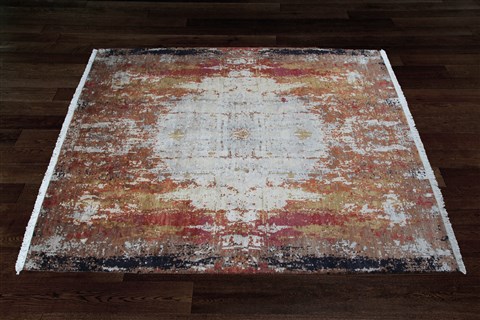 Modern Multicolor Square Hand Knotted 10 X 10  Area Rug 151-18868 Image 4