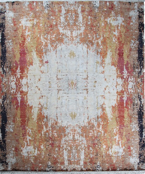 Modern Multicolor Square Hand Knotted 10 X 10  Area Rug 151-18868 Image 0