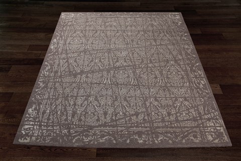 Modern Grey Hand Knotted 80 X 100  Area Rug 151-18872 Image 17