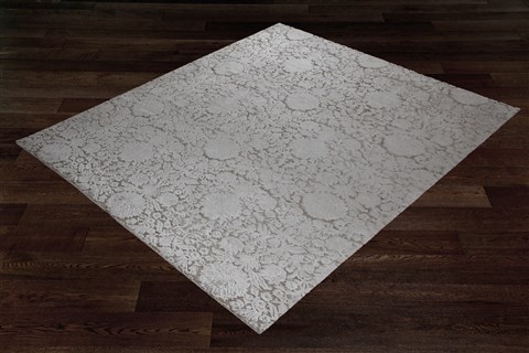 Indo-Nepal Grey Hand Knotted 80 X 100  Area Rug 151-18873 Image 9