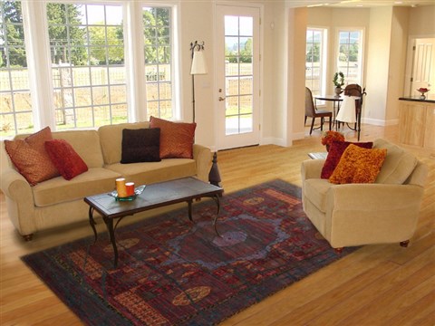 Serapi Red Hand Knotted 80 X 100  Area Rug 151-18874 Image 4