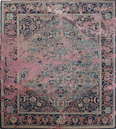 Turco-Persian Blue Hand Knotted 80 X 94  Area Rug 151-18876 Image 0