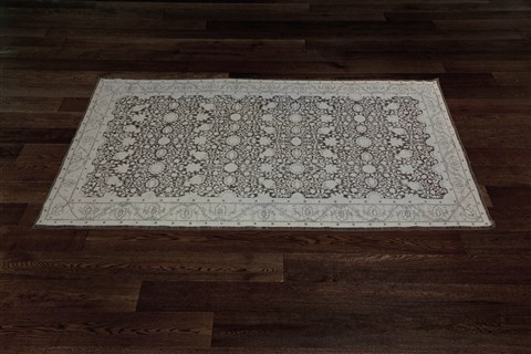 Pishavar Black Hand Knotted 60 X 112  Area Rug 151-18877 Image 2