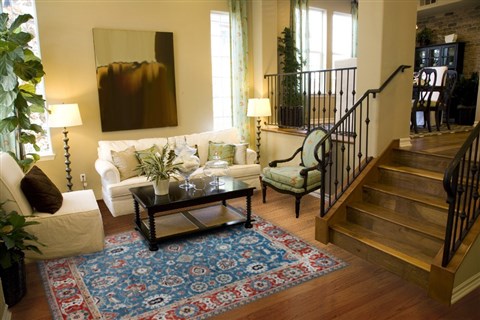 Chobi Blue Hand Knotted 80 X 100  Area Rug 151-18878 Image 3