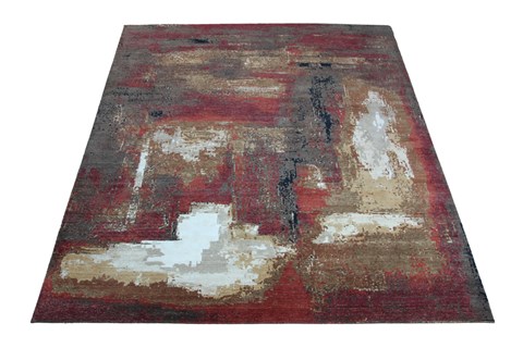 Modern Multicolor Square Hand Knotted 10 X 10  Area Rug 151-18880 Image 1