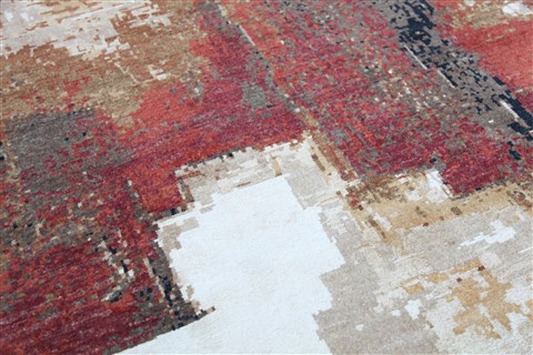 Modern Multicolor Square Hand Knotted 10 X 10  Area Rug 151-18880 Image 3