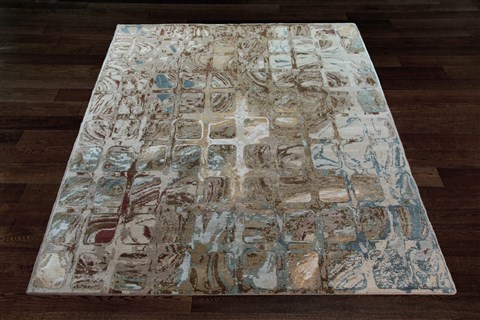 Modern Multicolor Hand Knotted 80 X 100  Area Rug 151-18881 Image 8