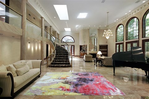 Modern Multicolor Hand Knotted 80 X 100  Area Rug 151-18883 Image 1
