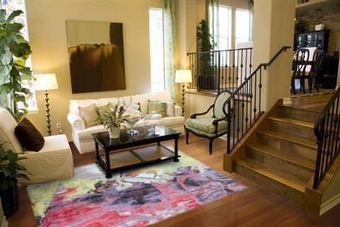 Modern Multicolor Hand Knotted 80 X 100  Area Rug 151-18883 Image 3