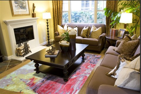 Modern Multicolor Hand Knotted 80 X 100  Area Rug 151-18883 Image 2